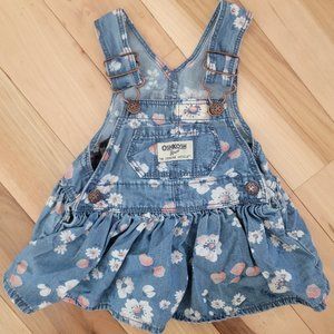 Oshkosh B'gosh Spring Baby Girl Overalls Dress 0-3m